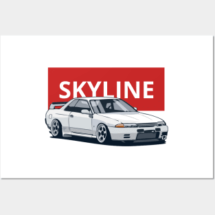 nissan skyline r32 Posters and Art